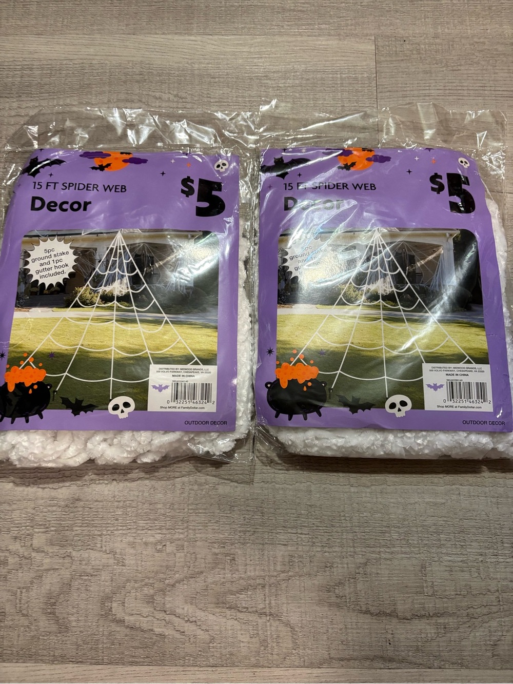 Halloween 15 ft outdoor spider web decor